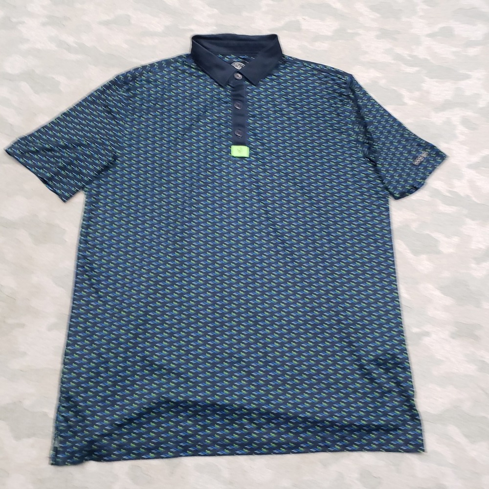 Good Boy Golf Polo Shirt Mens Medium Blue Short Sleeve Casual Outdoors